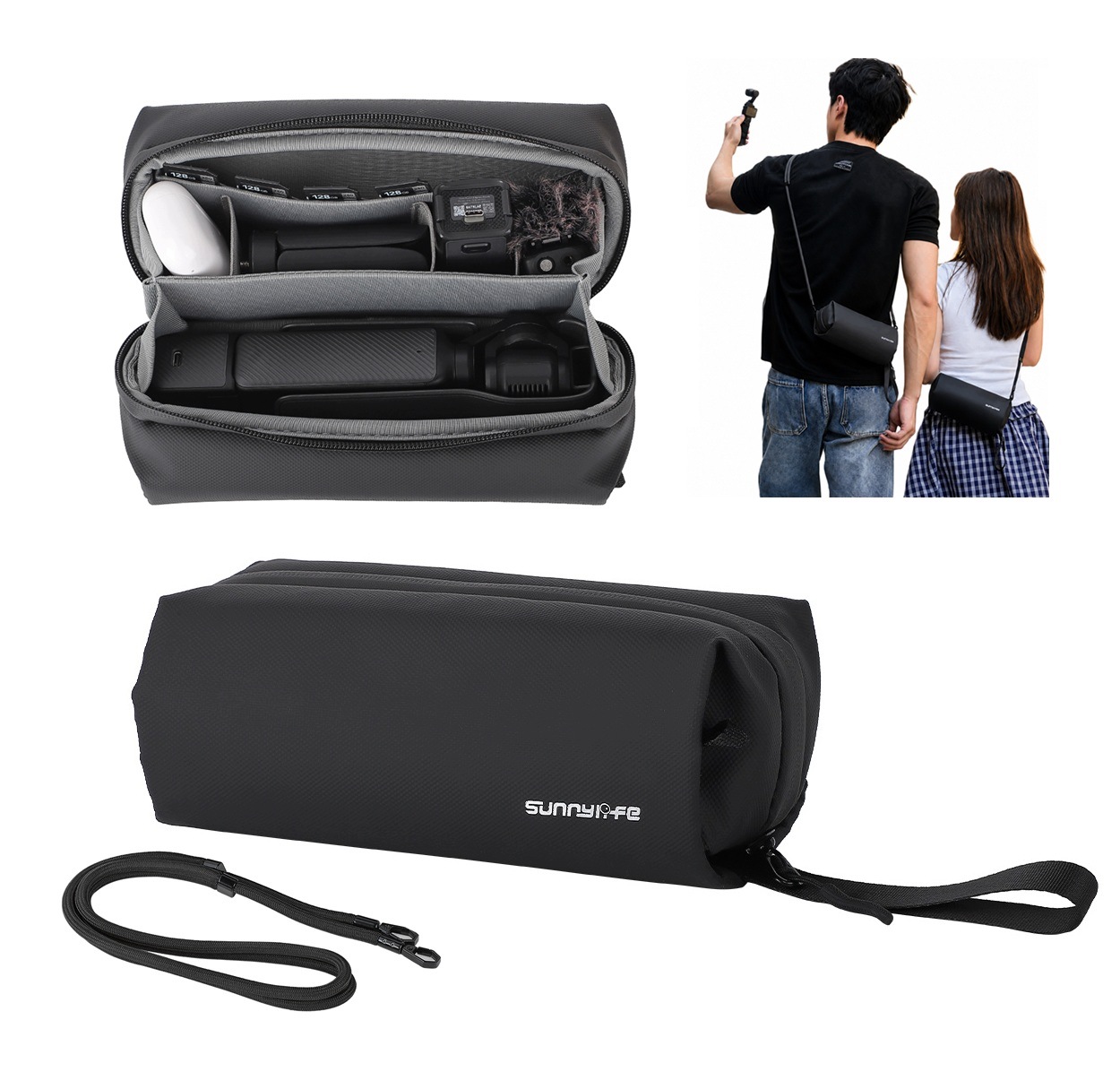 Etui Futerał Organizer Case Do Dji Osmo Pocket 3 / Insta360 X5 / Go 3s / B018-d – Idealna ochrona dla Twojej kamery