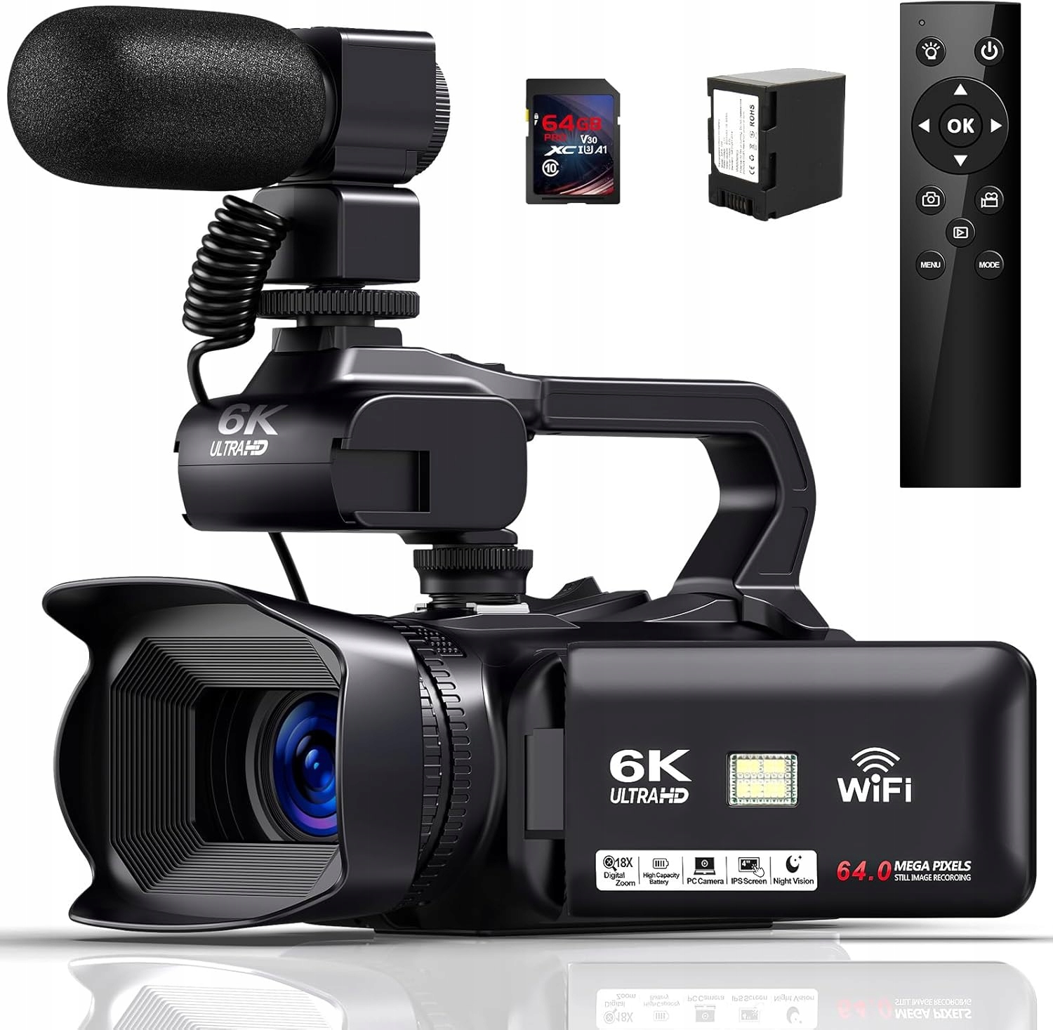 Kamera wideo Delmodes DV95 6K 64MP – Twój idealny towarzysz w vlogowaniu