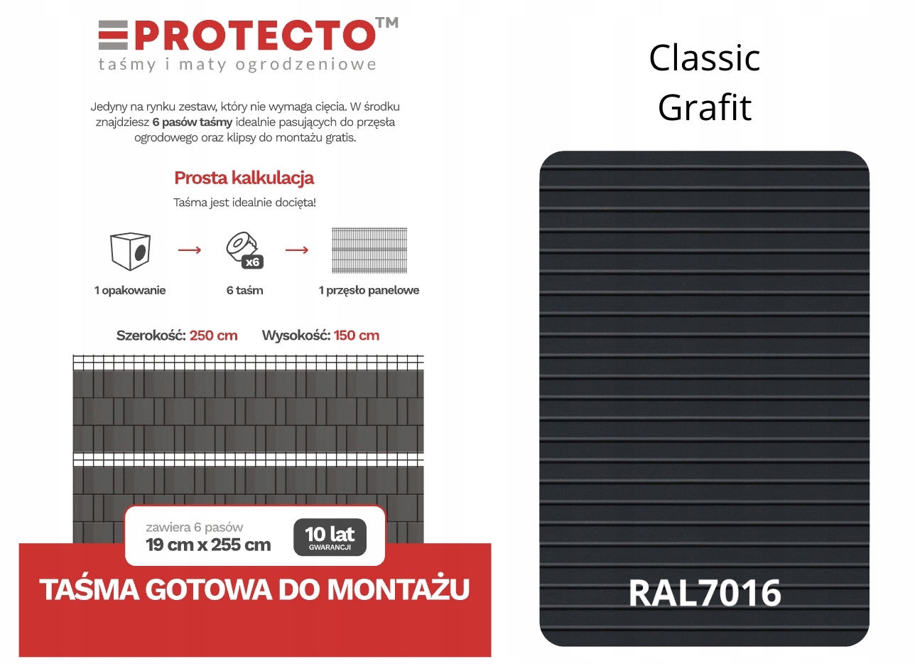 Prosty montaż bez potrzeby cięcia i mierzenia