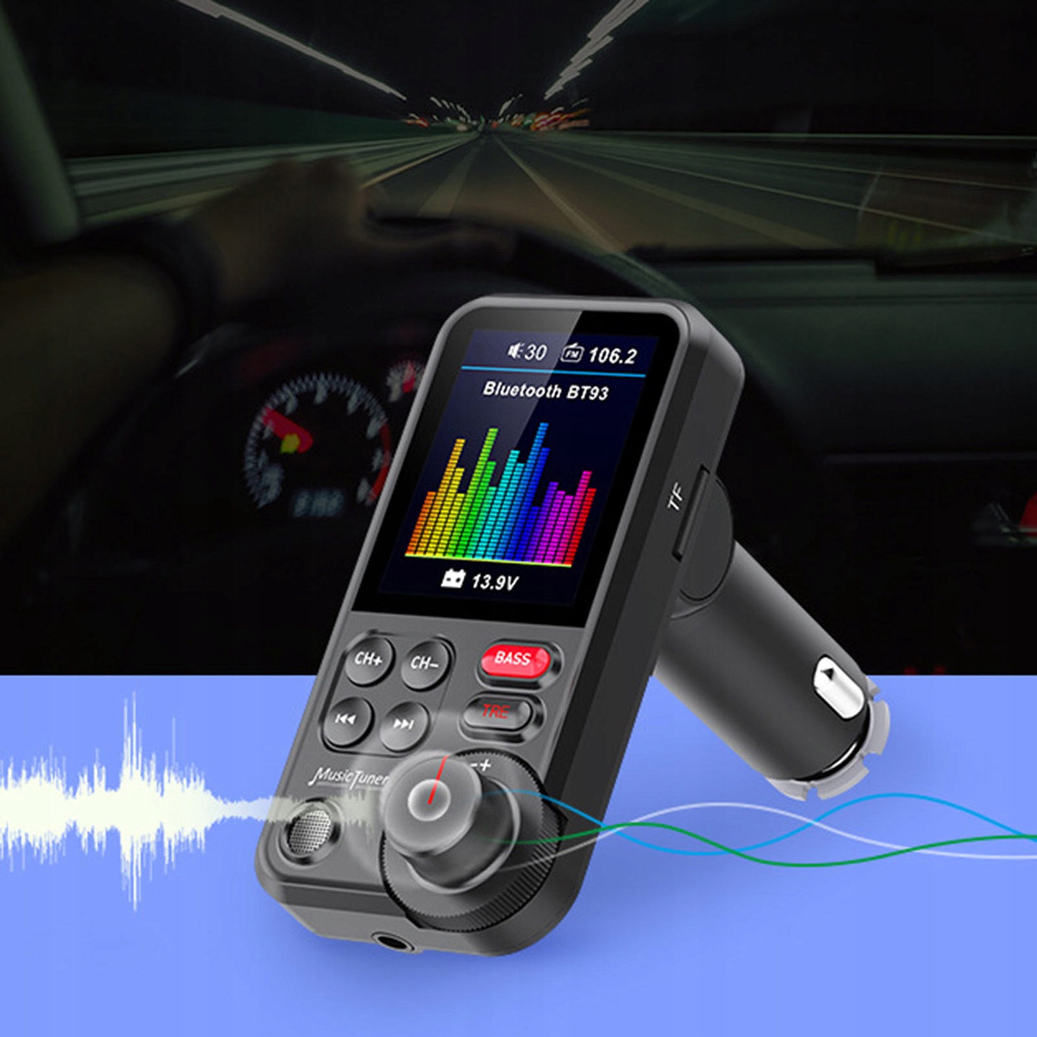 Transmiter samochodowy Bluetooth Retro BT310 – Muzyka i rozmowy w Twoim aucie