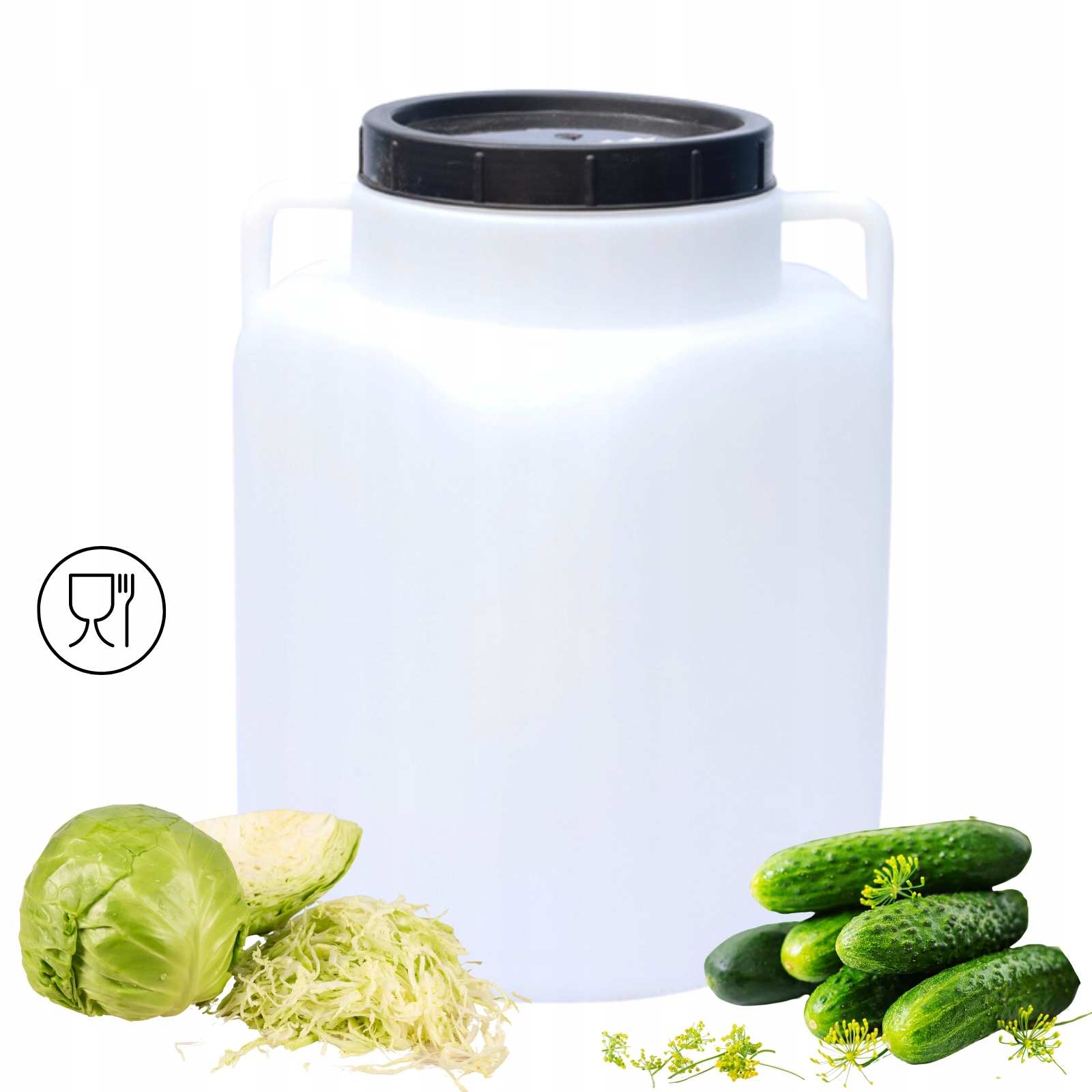 Prymus BECZKA PLASTIKOWA 50 L DO KISZENIA KAPUSTY NA WODĘ DESZCZÓWKĘ OGÓRKI – Idealne rozwiązanie do kiszenia