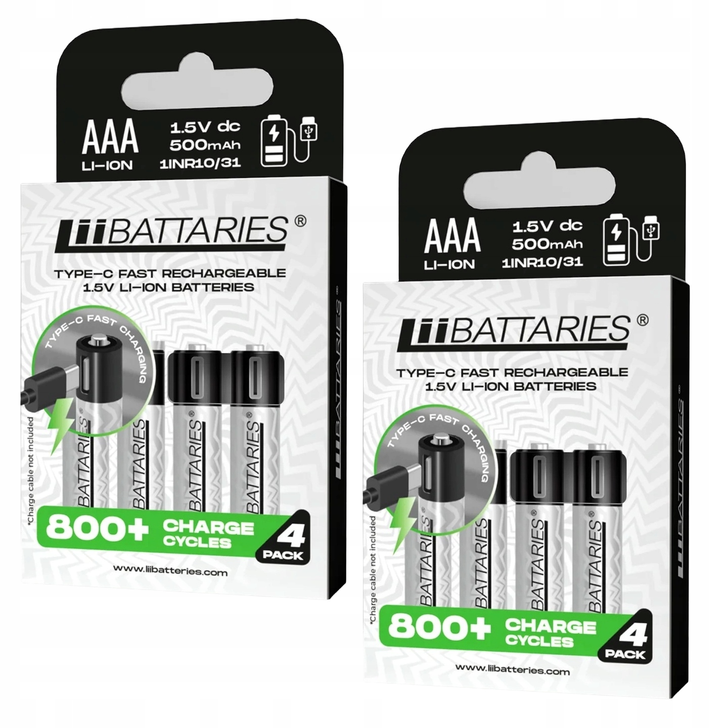 Zestaw 2x LiiBattaries – Innowacyjne akumulatory litowo-jonowe AAA z USB-C