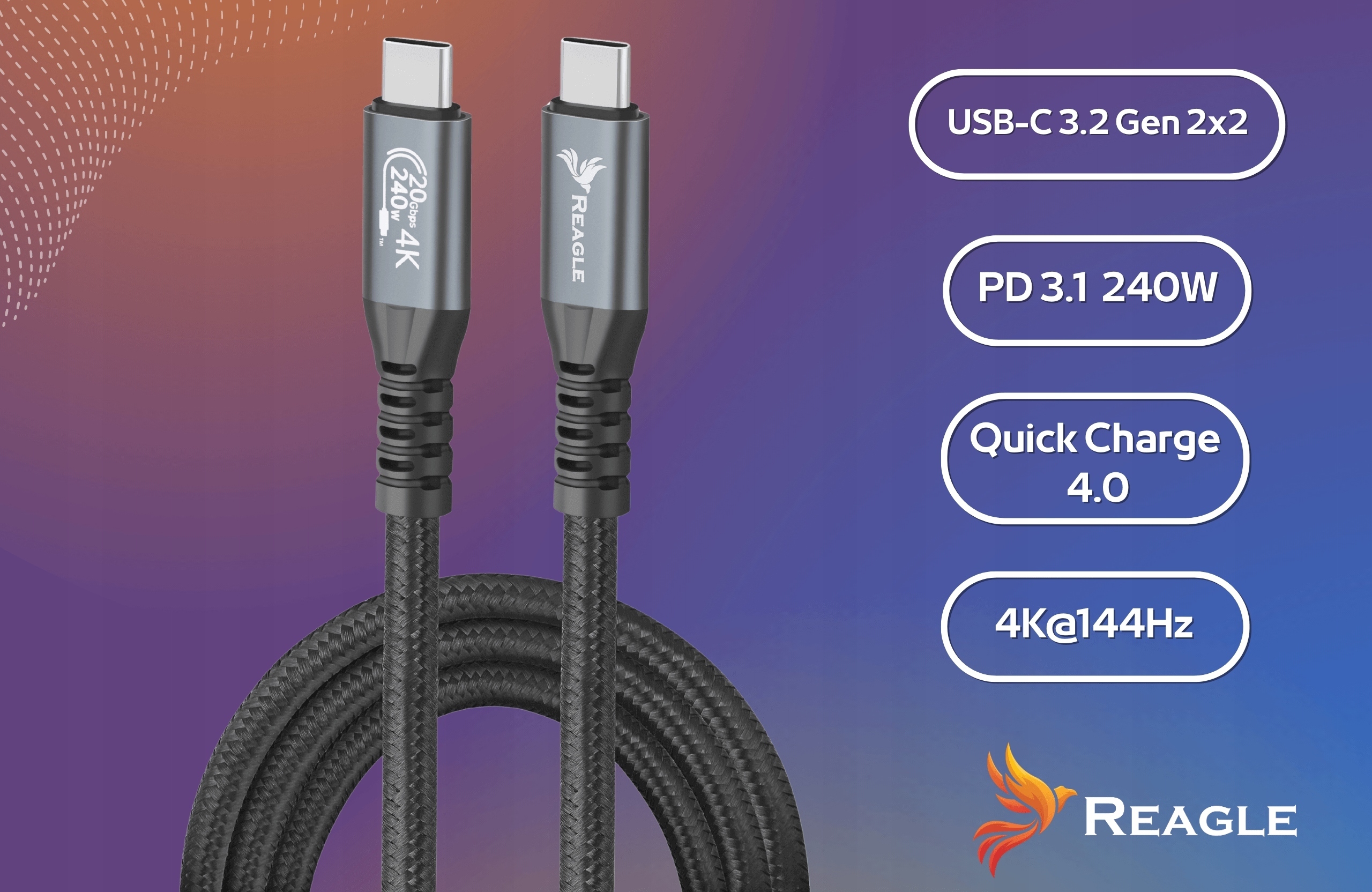 Kabel USB-C 50CM Szybkie Ładowanie PD 240W QC 4.0 USB 3.2 – Nowoczesne rozwiązanie dla Twoich urządzeń