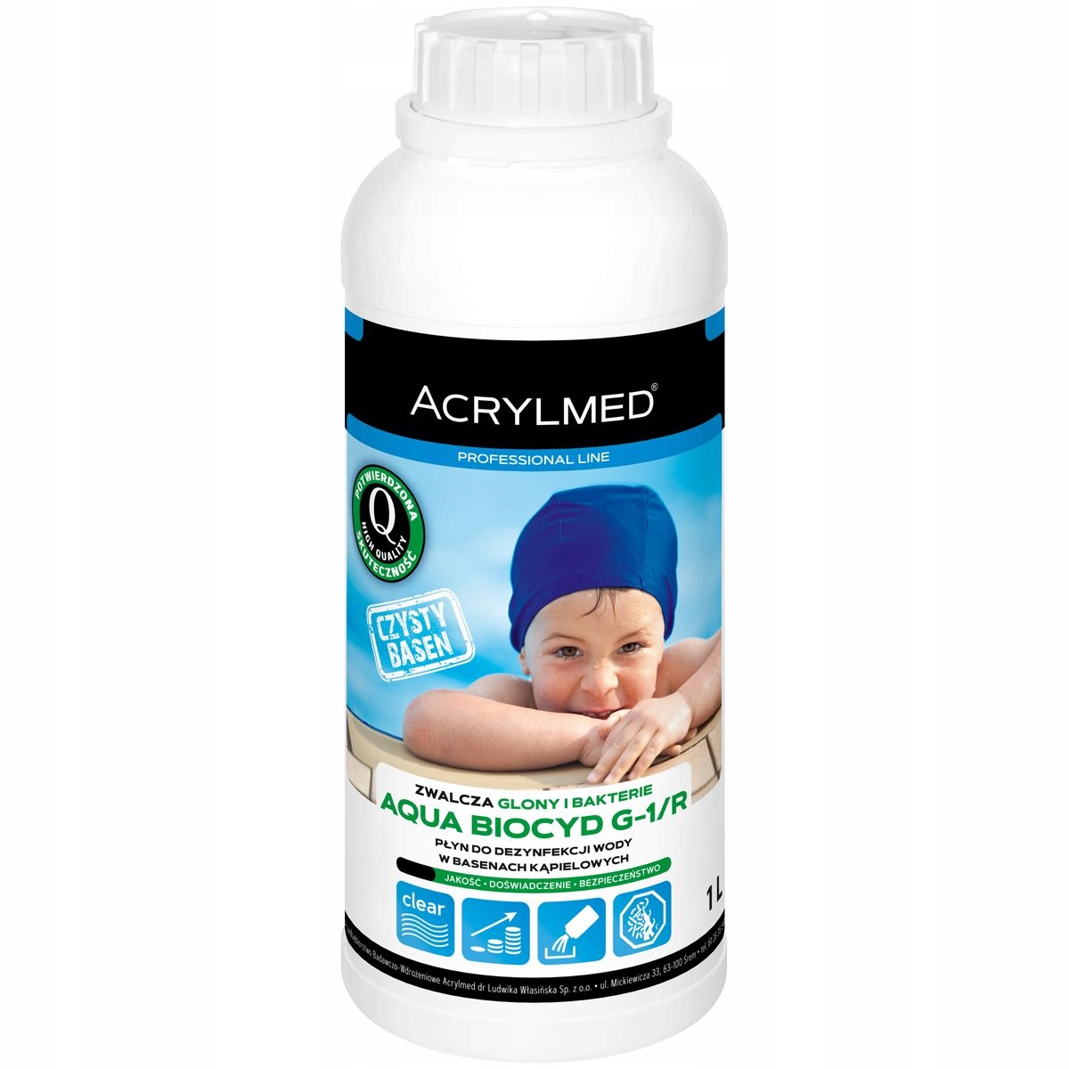 ACRYLMED 1l BIOCIDG-1/R – Skuteczny koncentrat do zwalczania glonów