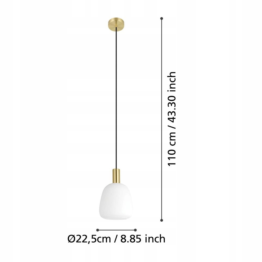 Wymiary i proporcje lampy wiszącej