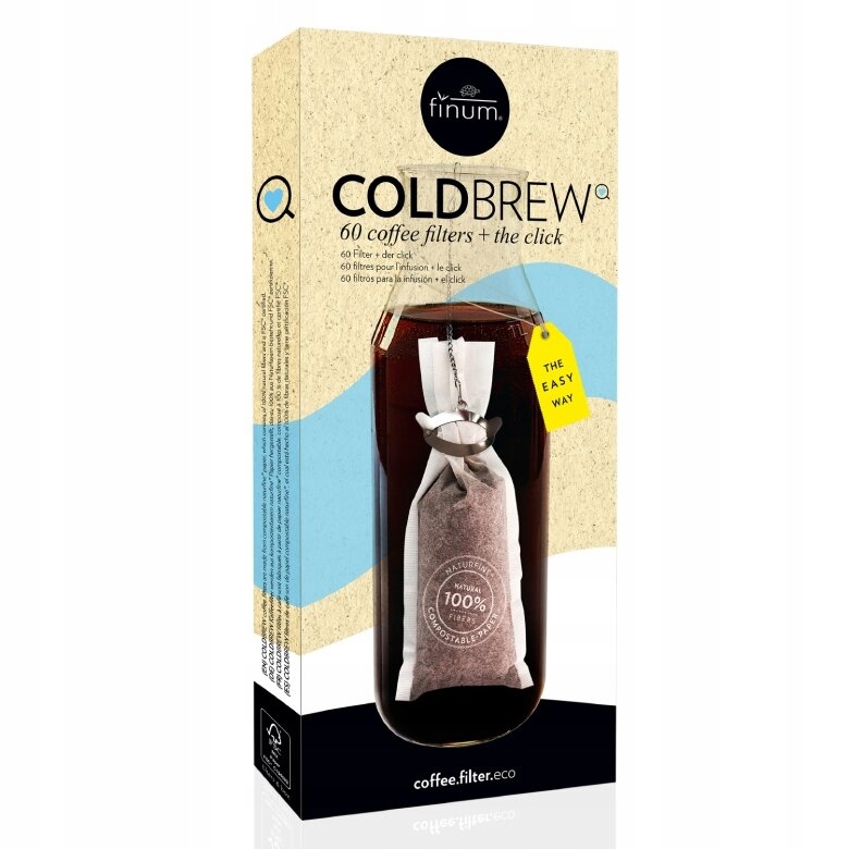 Filtry do kawy Cold Brew + Click - 60 szt. – Idealne rozwiązanie dla miłośników kawy