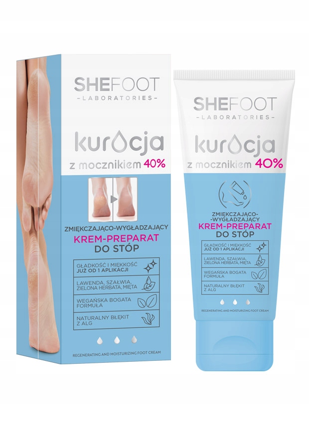 SheFoot Kuracja z Mocznikem 40% – Zmiękczająco-Wygładzający Krem-preparat do Stóp 75ml