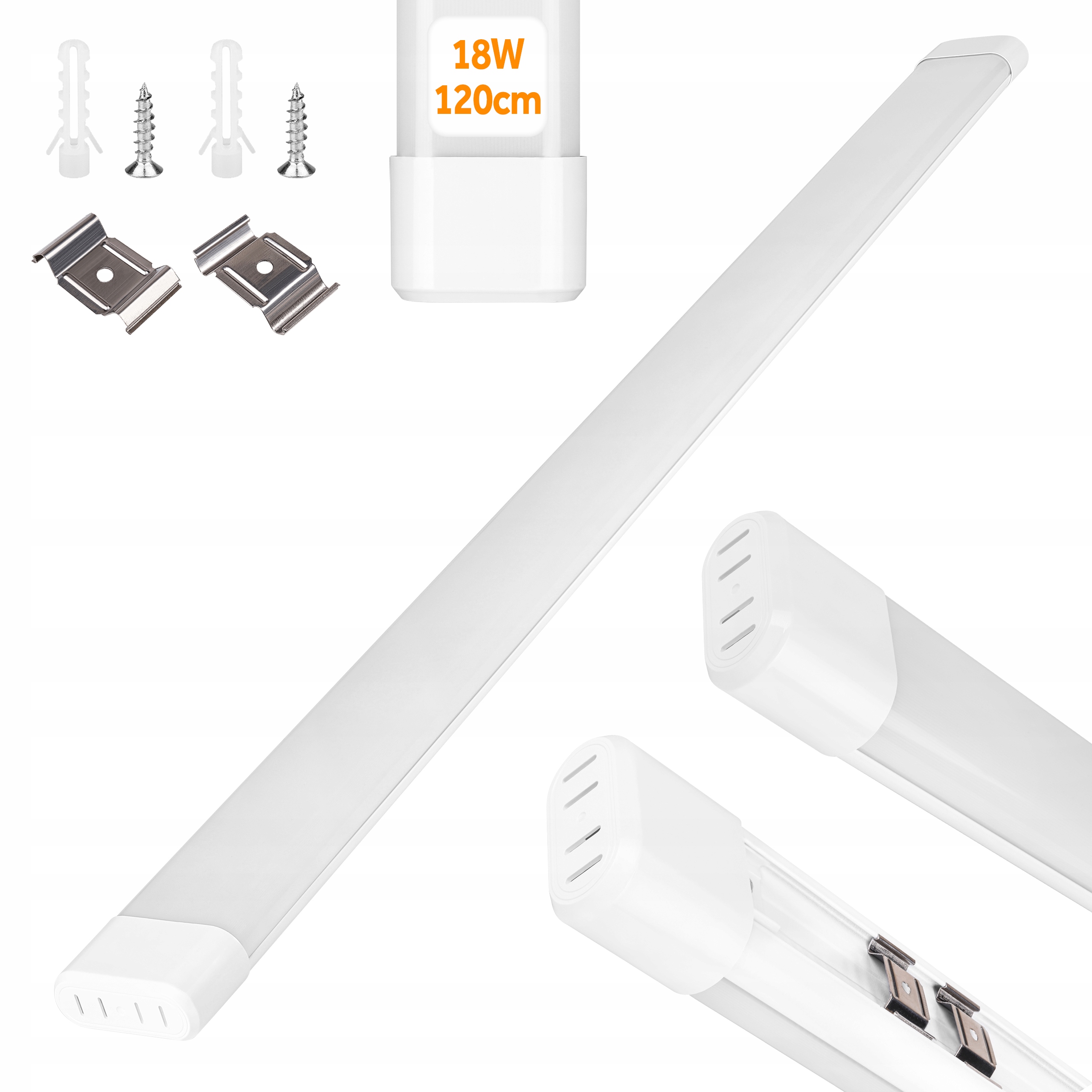 Lampa LED IP20 Flat 120cm 36W 4000K – Nowoczesne oświetlenie do Twojego wnętrza