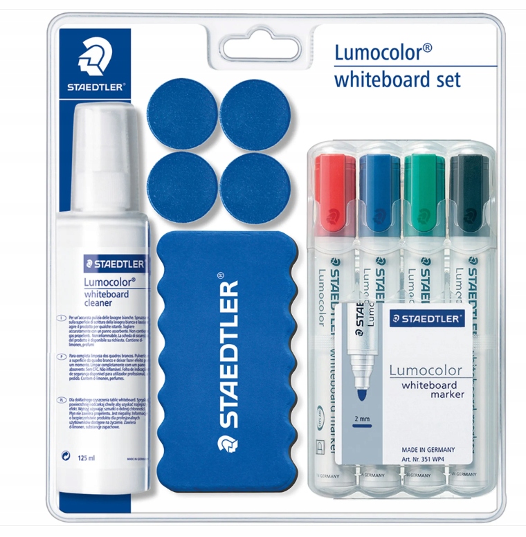 Zestaw markerów do tablicy Staedtler STAEDTLER Whiteboardmarker Set Lumocolor – Idealny do biura