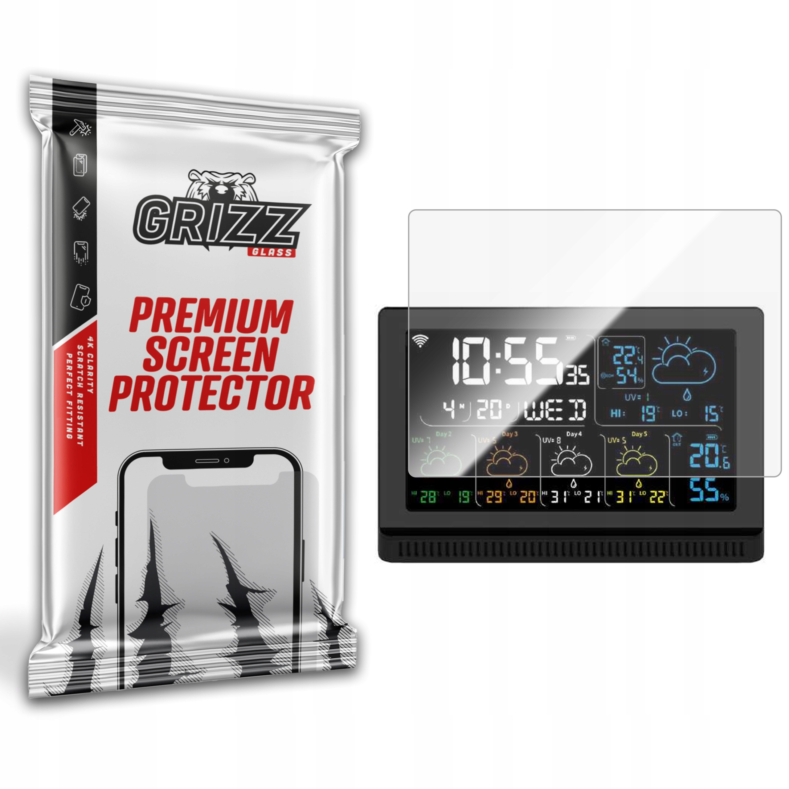 GrizzGlass Folia ceramiczna GrizzGlass CeramicFilm do stacji pogodowej MANTA Windy Smart MT0200B – Ochrona Twojego ekranu
