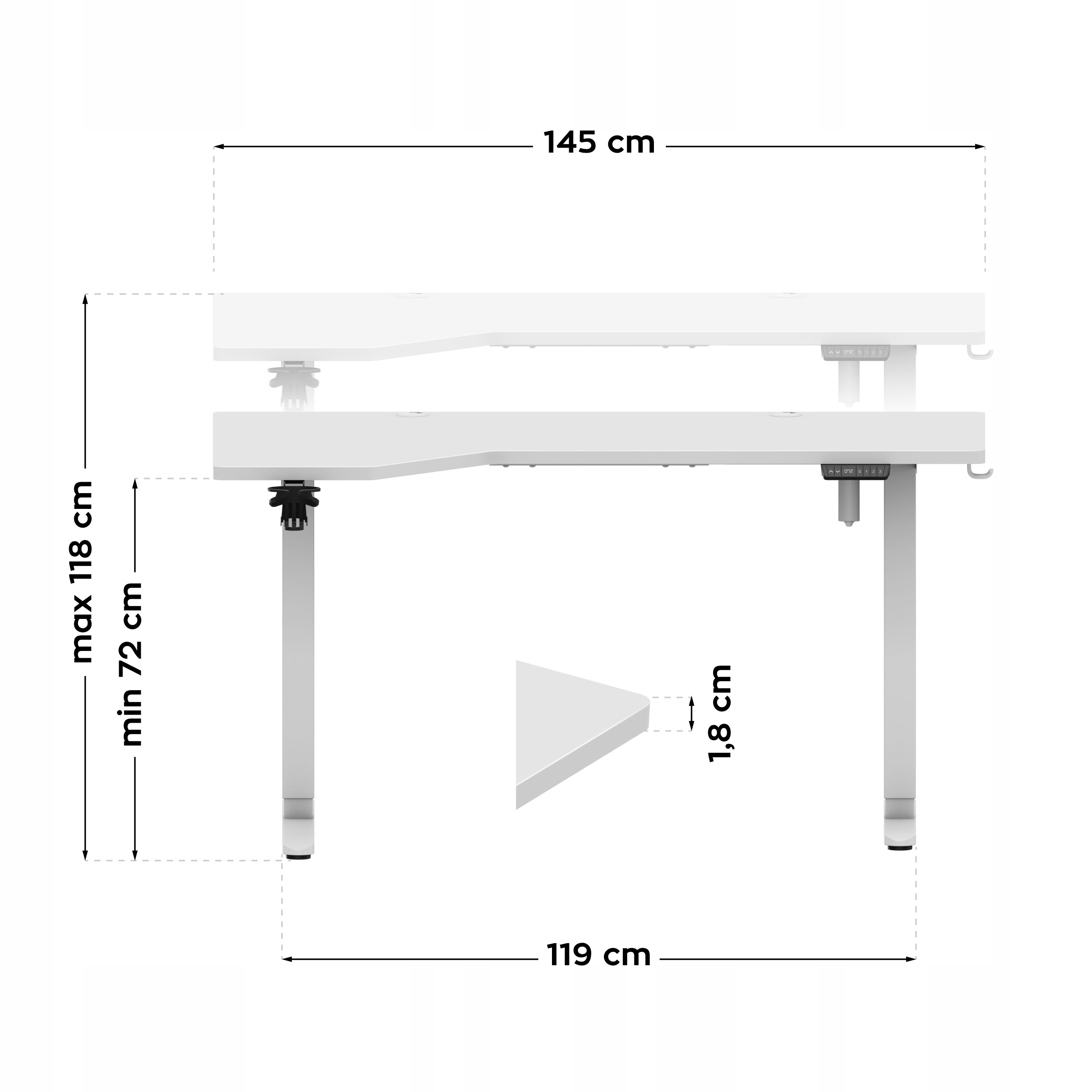 Regulacja wysokości – Dostosuj biurko do swoich potrzeb