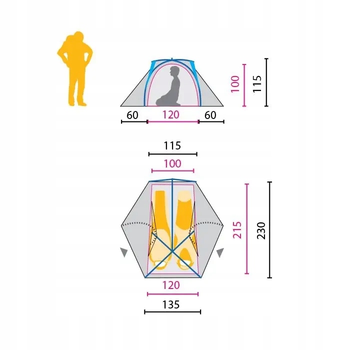Przestronność dzięki dwóm przedsionkom
