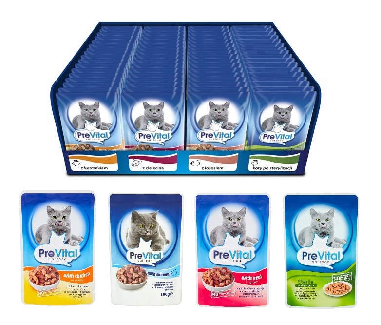 Różnorodność smaków: kurczak, łosoś, cielęcina i drób