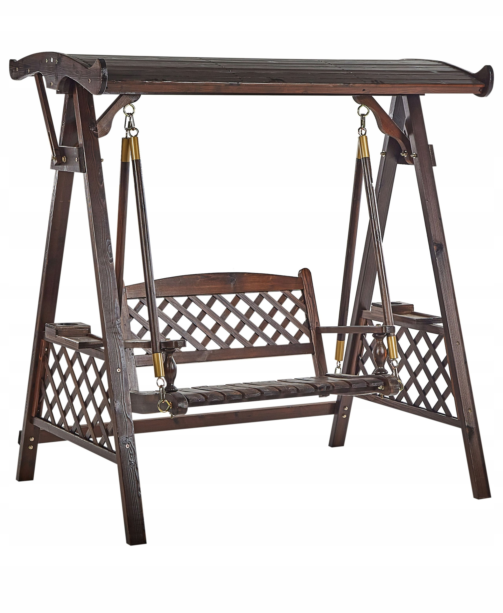 Huśtawka ogrodowa SENARICA Drewno Ciemnobrązowy – Idealne miejsce do relaksu w ogrodzie