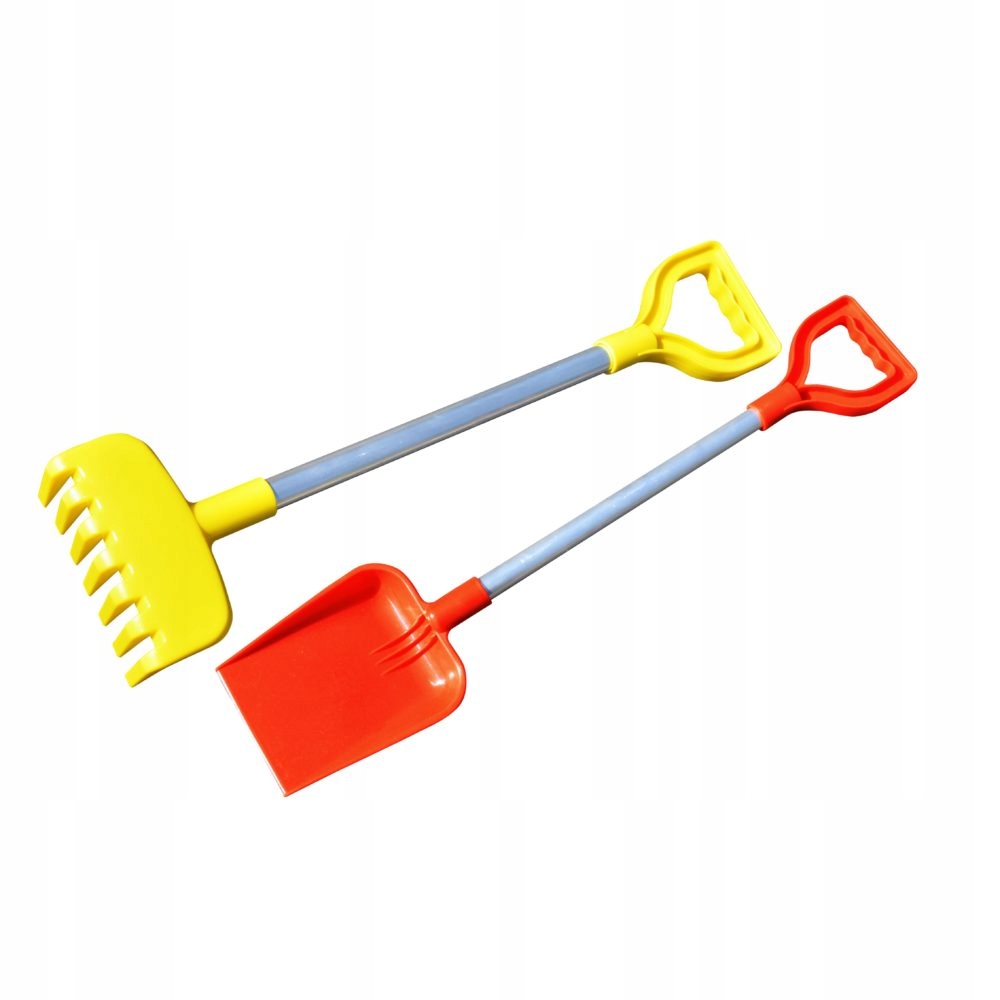 Baczek Łopatka + grabie aluminiowe MIX – Kolorowy zestaw do zabawy w piasku