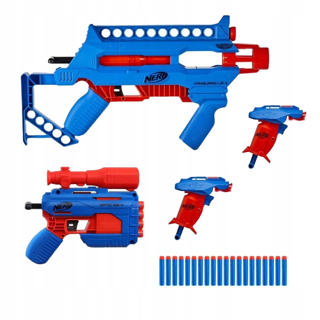 W skład zestawu wchodzi: Vanguard LR-1, Optic QS-4 i 2x Slinger SD-1