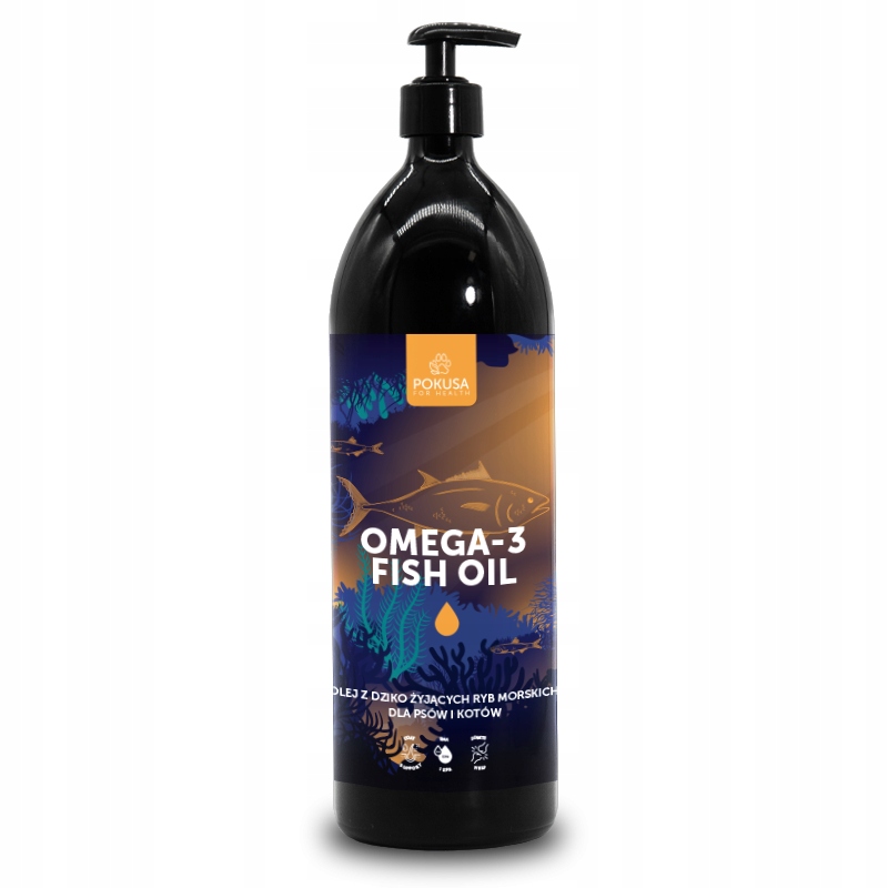 Witaminy Omega-3 Fish Oil 1000 ml – Naturalne wsparcie dla zdrowia Twojego pupila