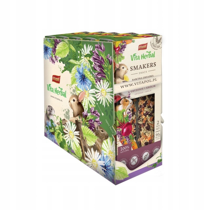 Vitapol Vita Herbal Smakers Babcia Grządka dla Gryzoni i Królika – przysmak dla Twojego pupila