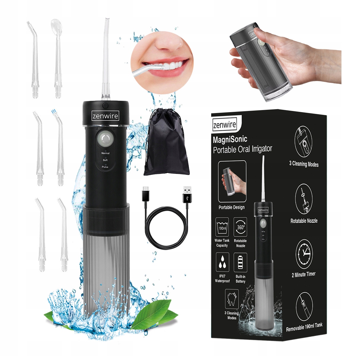 Wbudowany timer – kontroluj czas irygacji dla lepszej higieny