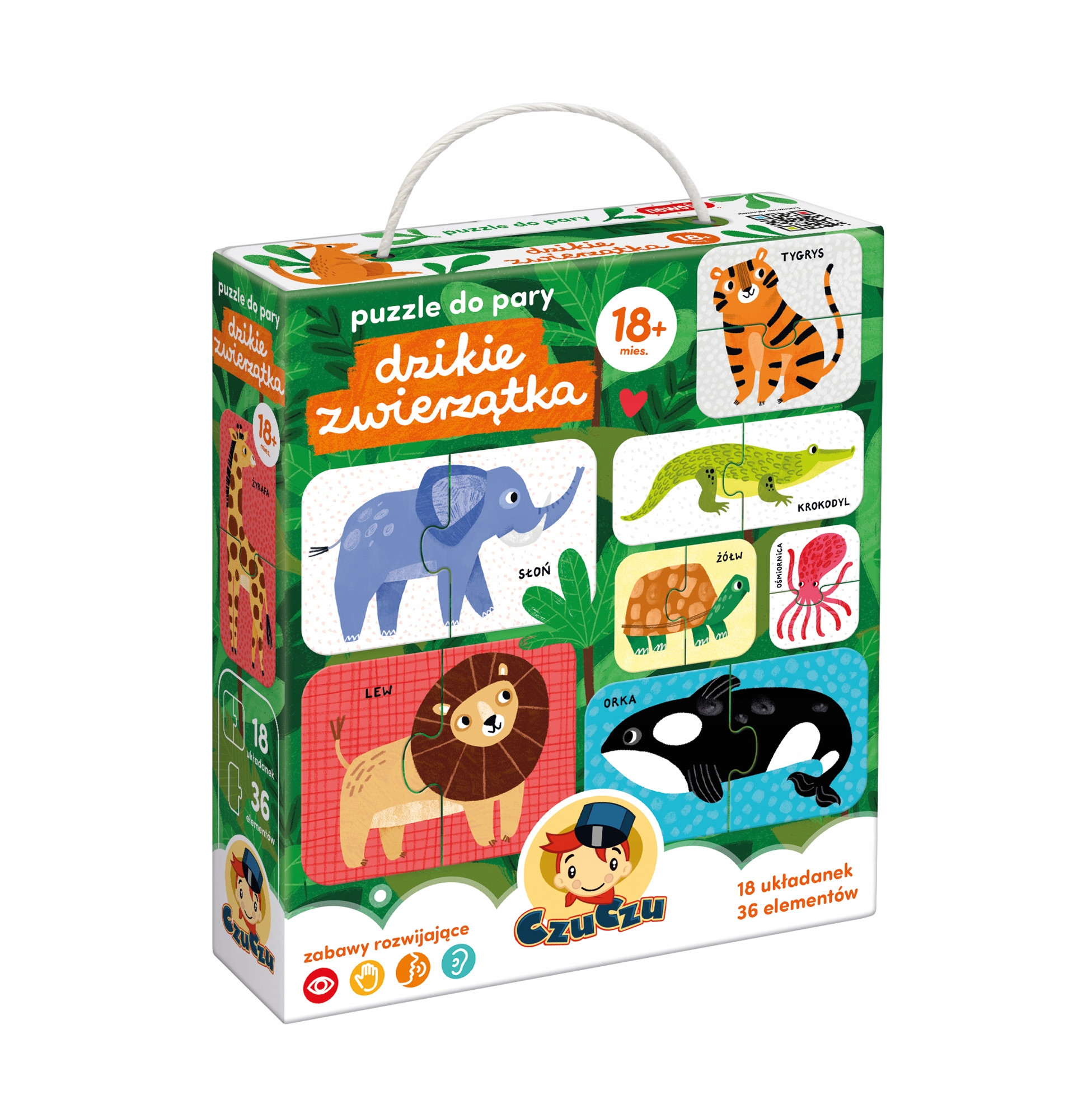 Czuczu Puzzle do pary - Dzikie zwierzęta – Edukacyjna zabawa dla najmłodszych