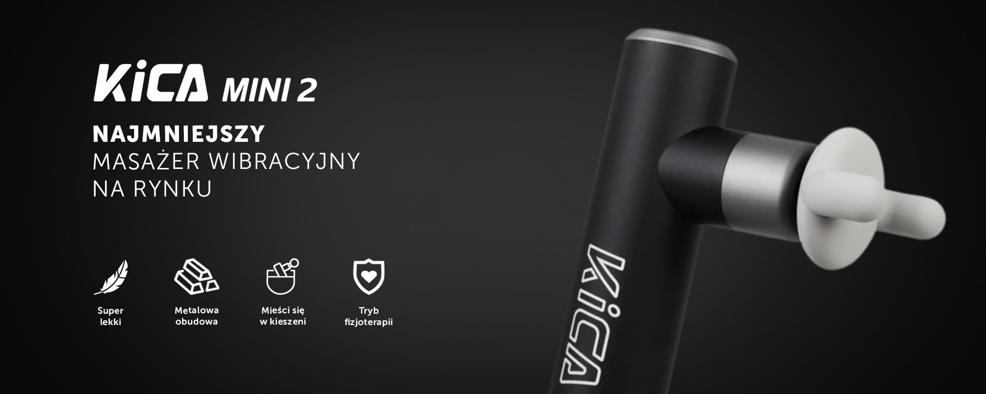 Masażer wibracyjny FeiyuTech KiCA mini 2 - czarny