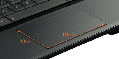 47% bigger multi-gesture touchpad