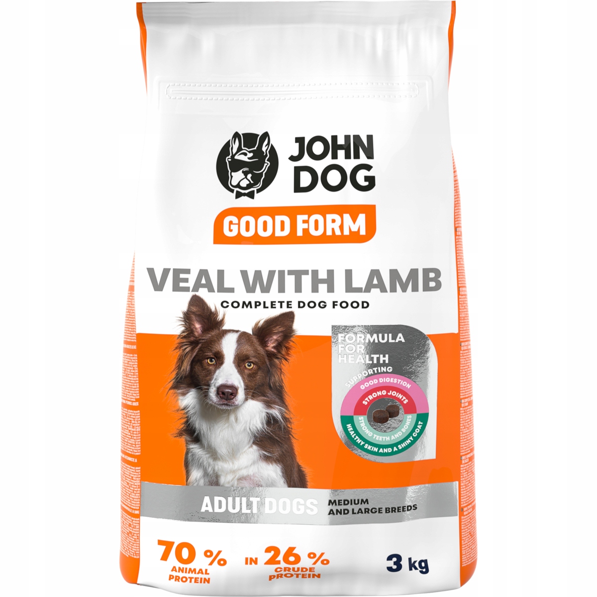 GOOD FORM Adult – Karma sucha dla psów z cielęciną i jagnięciną 3 kg
