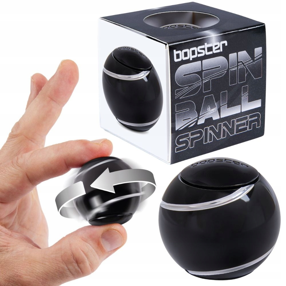 Bopster - Fidget Spinner Ball - Czarny – Zabawka, która zajmuje dłonie