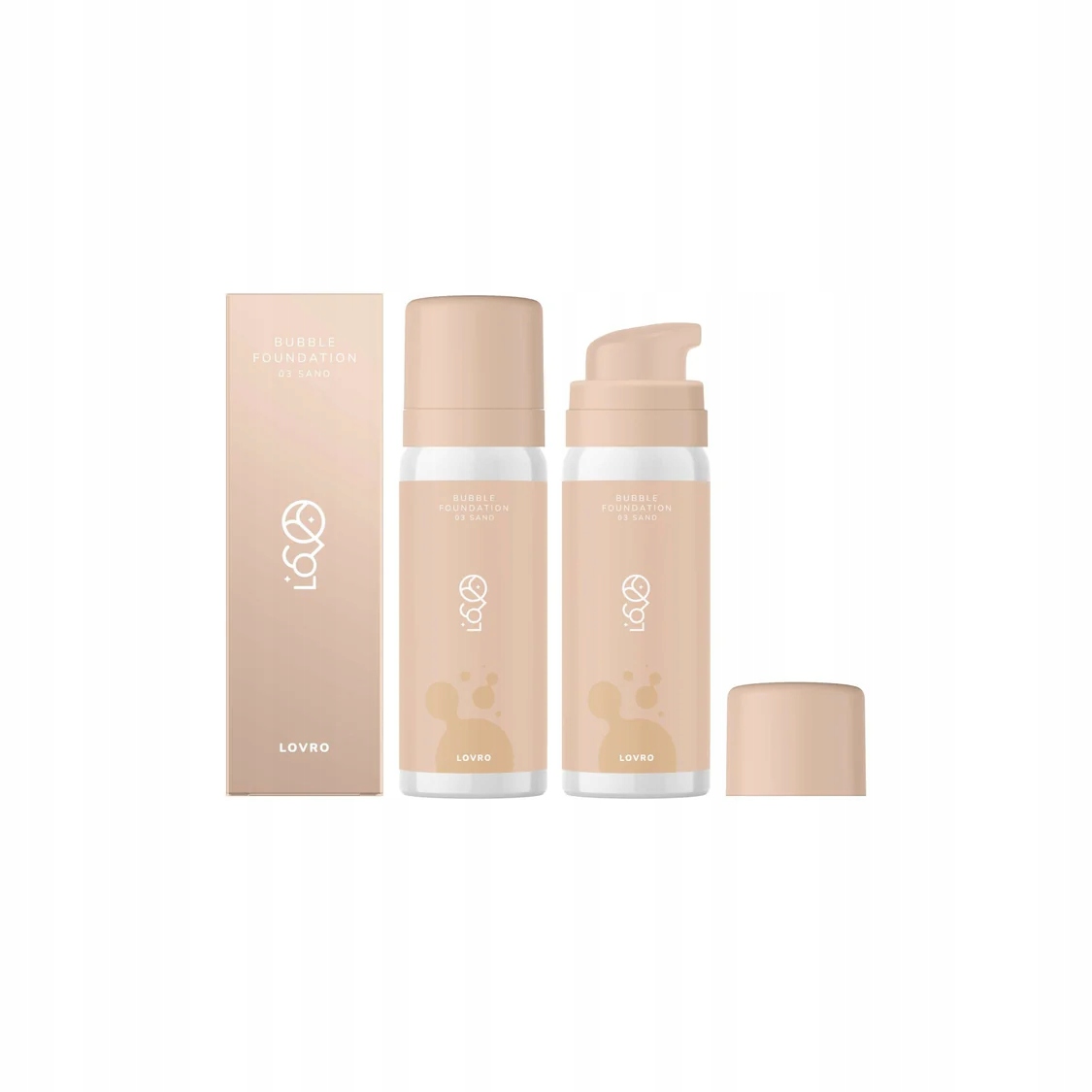 LOVRO Bubble Foundation – Podkład o napowietrzonej formule 03 Sand 50ml