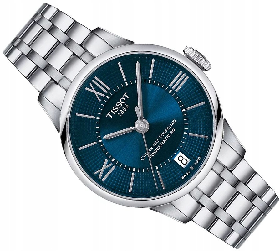 Klasyczny design z niebieską tarczą – Styl i wyrafinowanie