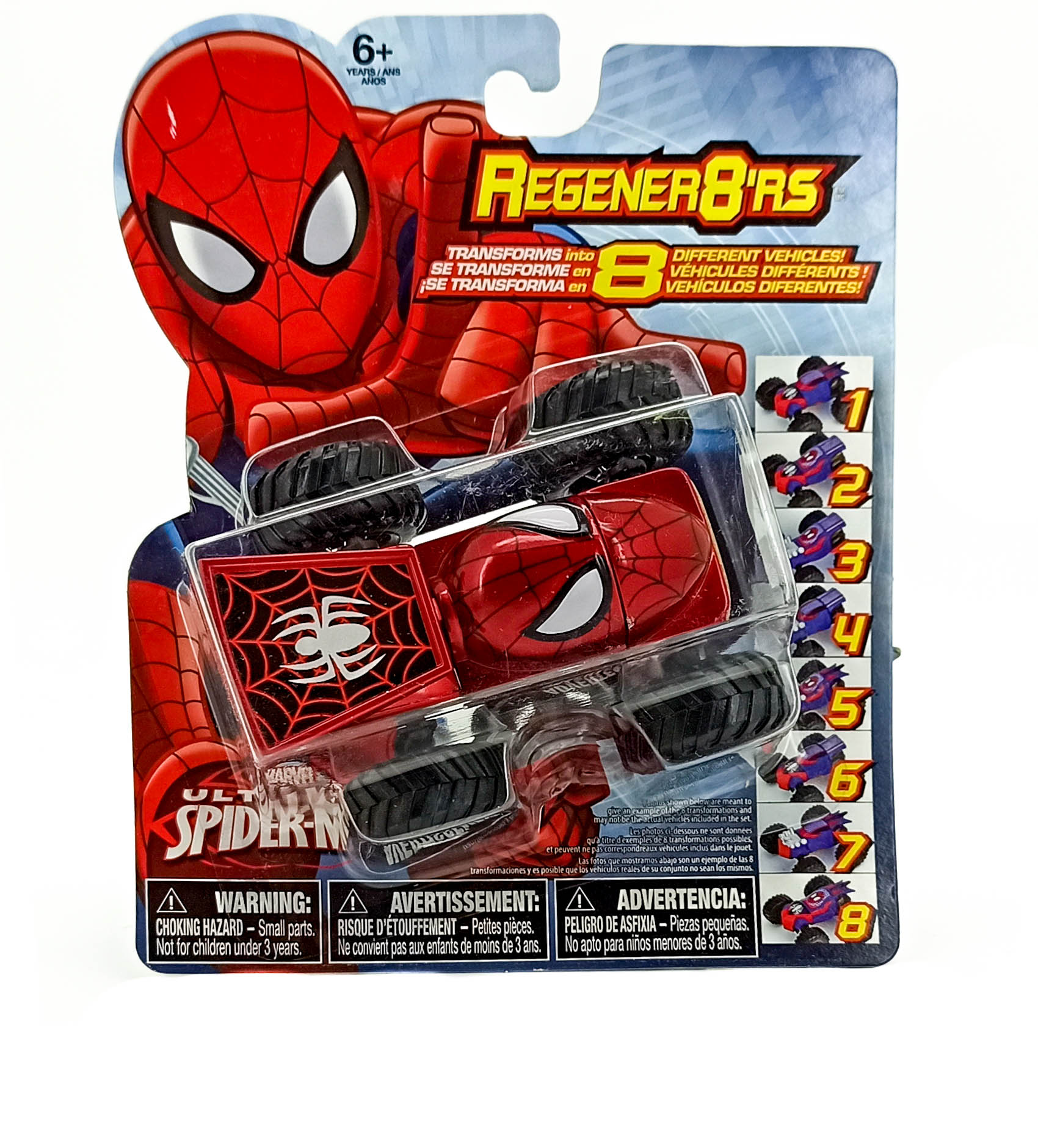 SPIDERMAN TRANSFORMUJĄCE AUTO MARVEL AVENGERS RED Wiek dziecka 6 lat +