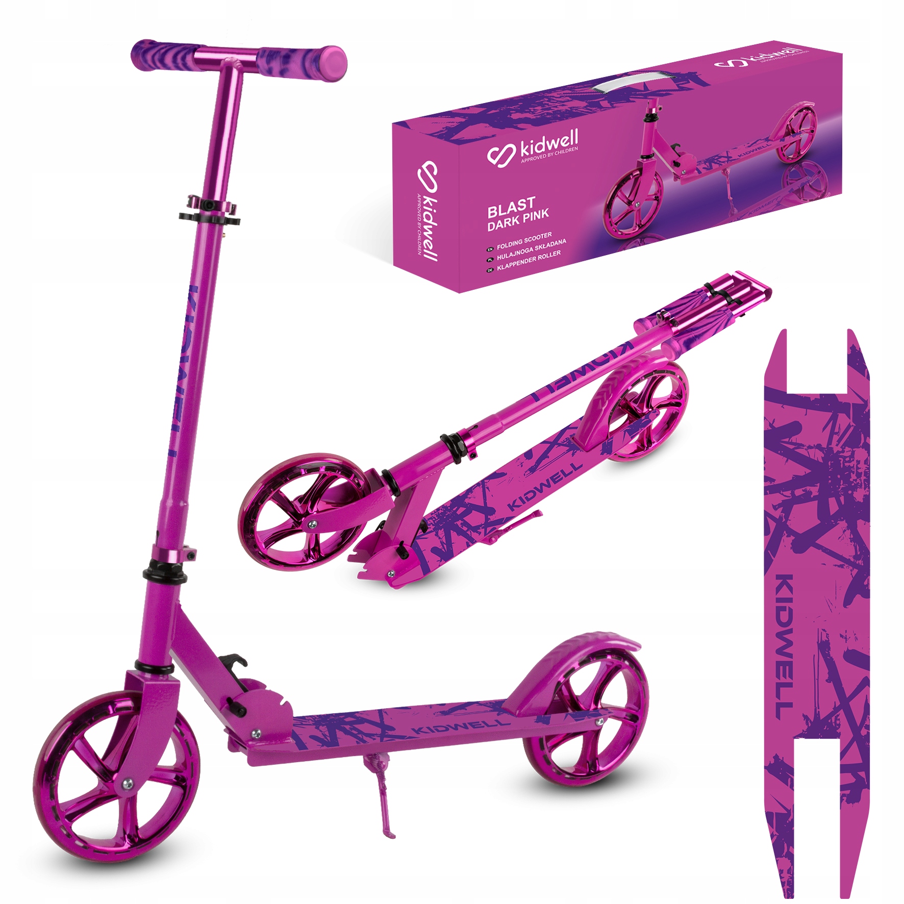 Hulajnoga Składana BLAST Dark Pink – Idealny wybór dla aktywnych