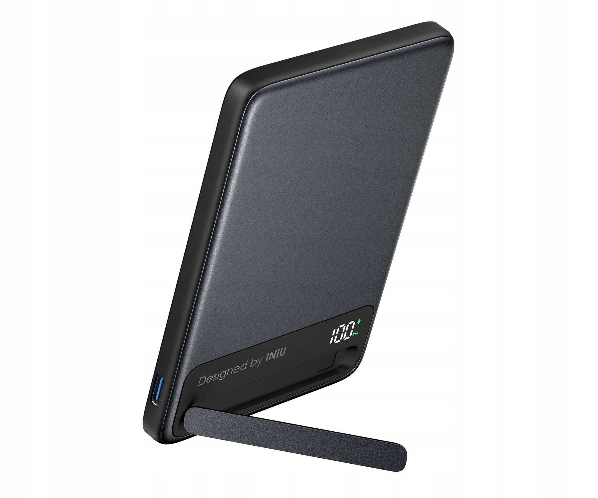 INIU Powerbank MagPro Slim – Bezprzewodowy powerbank 10000mAh w kolorze czarnym