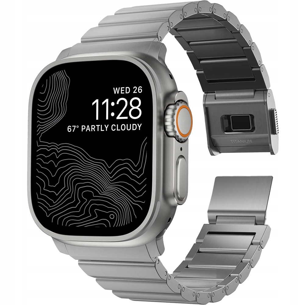 Nomad Titanium Band – Elegancka bransoleta do Apple Watch 49mm/46mm/45mm/44mm/42mm