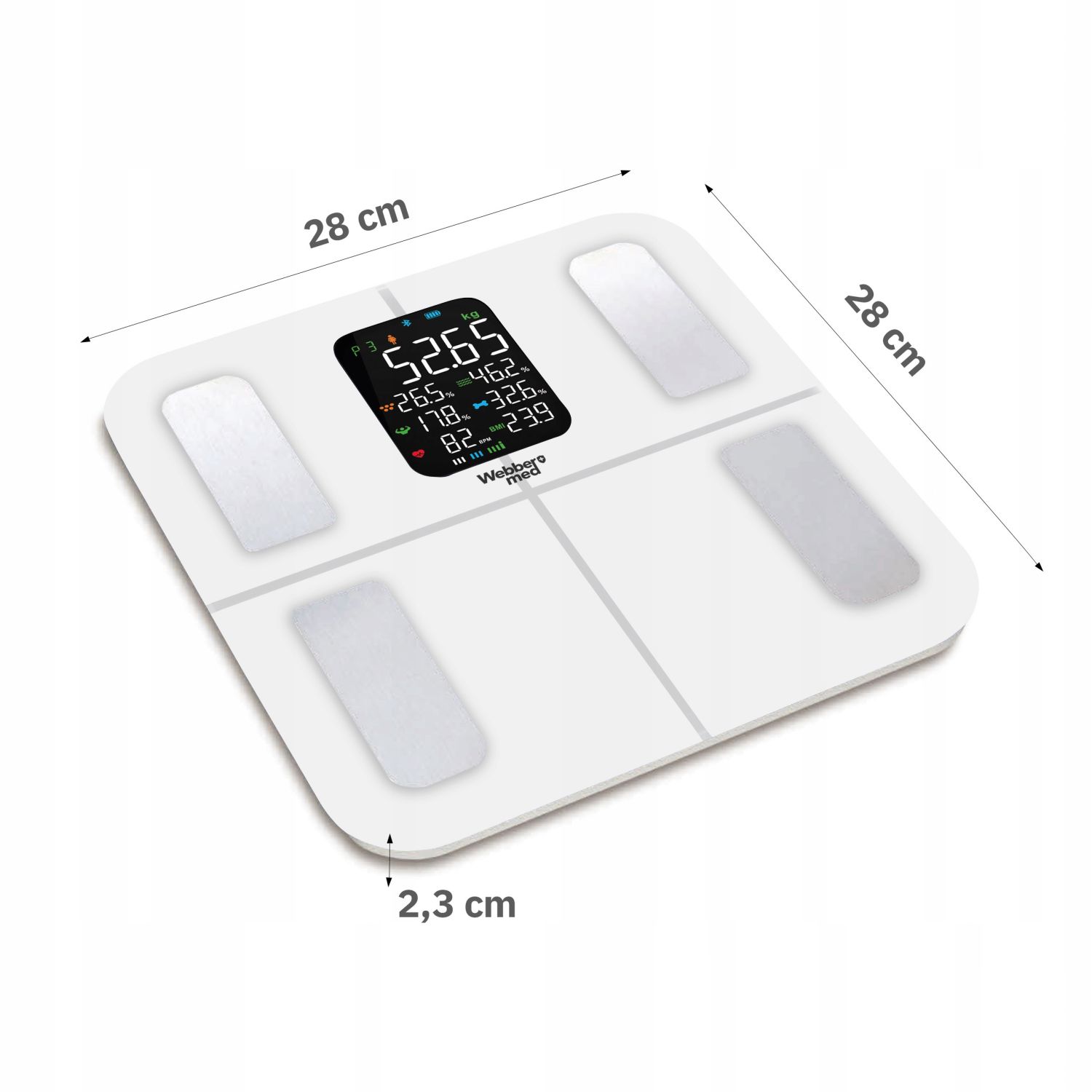 Wbudowany kolorowy ekran LCD – wygodny dostęp do wyników