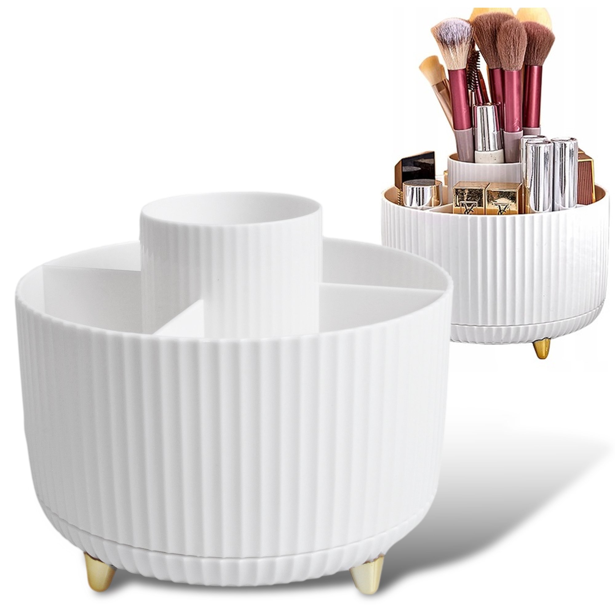 ORGANIZER NA KOSMETYKI OBROTOWY POJEMNIK PĘDZLE STOJAK 360 KOSMETYCZKA – Idealne rozwiązanie dla każdej miłośniczki makijażu