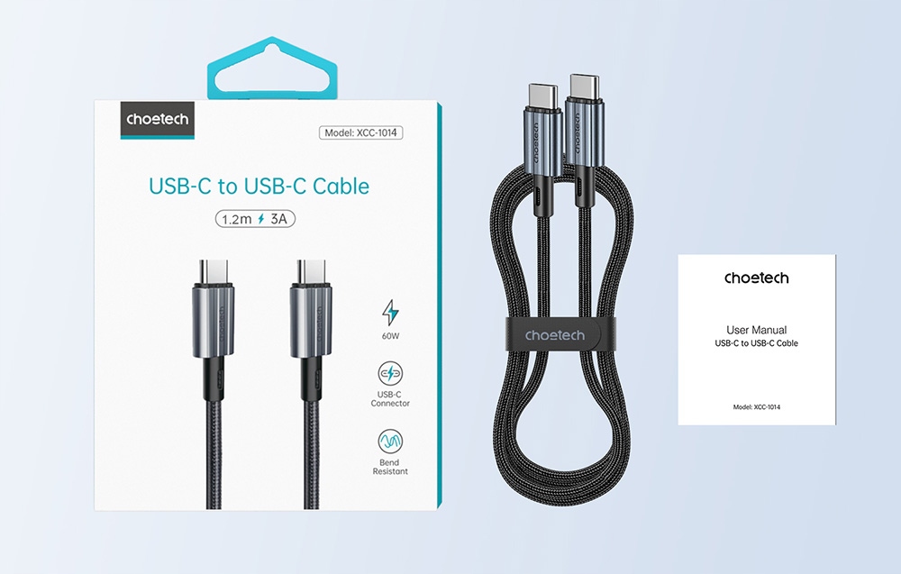 Kabel USB-C do USB-C Choetech XCC-1014 – Szybkie ładowanie i niezawodność