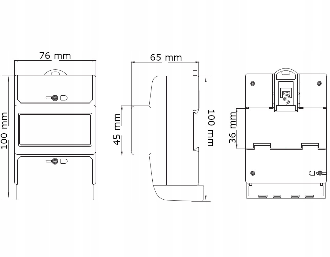 Kompaktowe wymiary i łatwy montaż na szynie DIN
