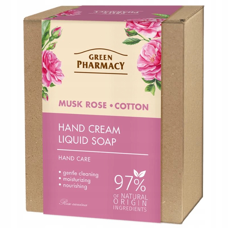 Green Pharmacy Zestaw do pielęgnacji dłoni Musk Rose i Cotton – Kompleksowa pielęgnacja dla Twoich dłoni