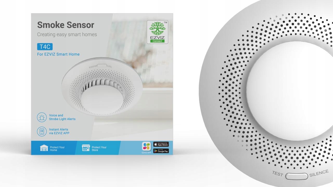 Głośny alarm dźwiękowy i migające światło