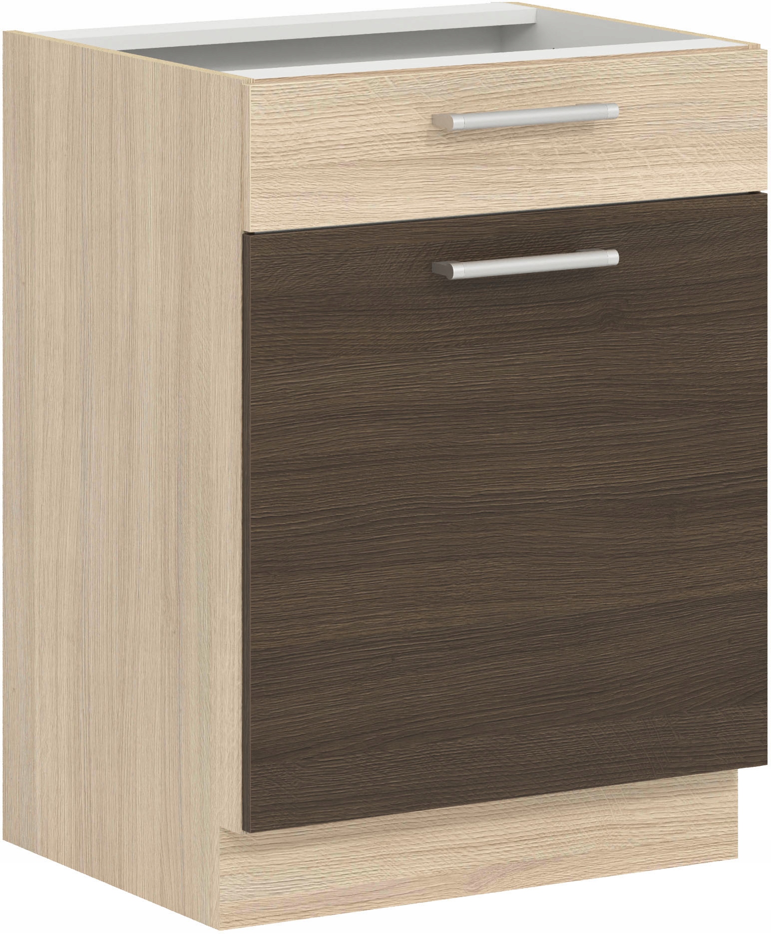 Szafka dolna kuchenna z szufladą i drzwiami MODENA MD16/D60S1 rijeka ciemna – Idealne rozwiązanie do Twojej kuchni