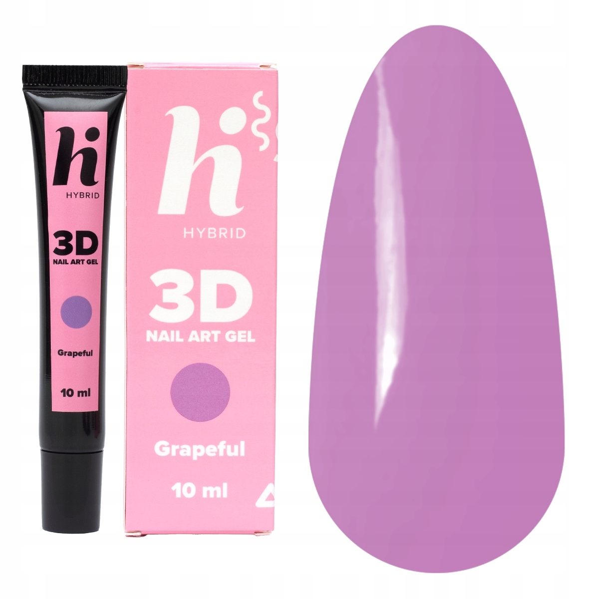 HI HYBRID Nail Art Żel do zdobień 3D Grapeful – Soczysty fiolet dla wyjątkowego manicure