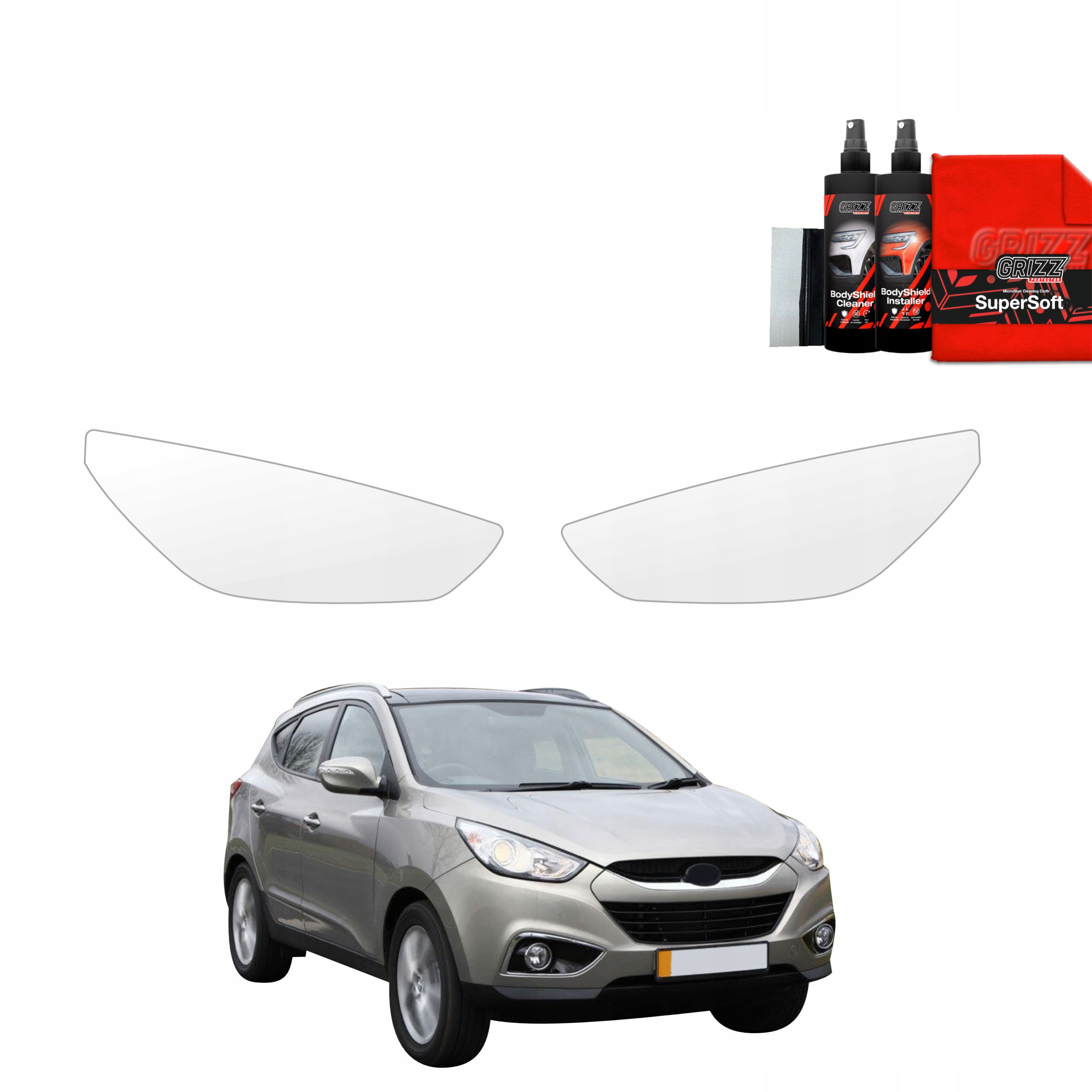 Bezbarwna folia ochronna BodyShield na lampy do Hyundai ix35 (2009-2013) [2w1] – Ochrona na najwyższym poziomie