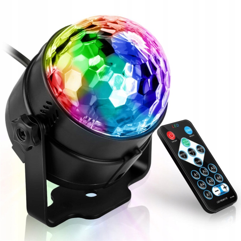 KULA DYSKOTEKOWA Projektor LED DISCO RGB IMPREZOWY – Stwórz niezapomnianą atmosferę na każdej imprezie