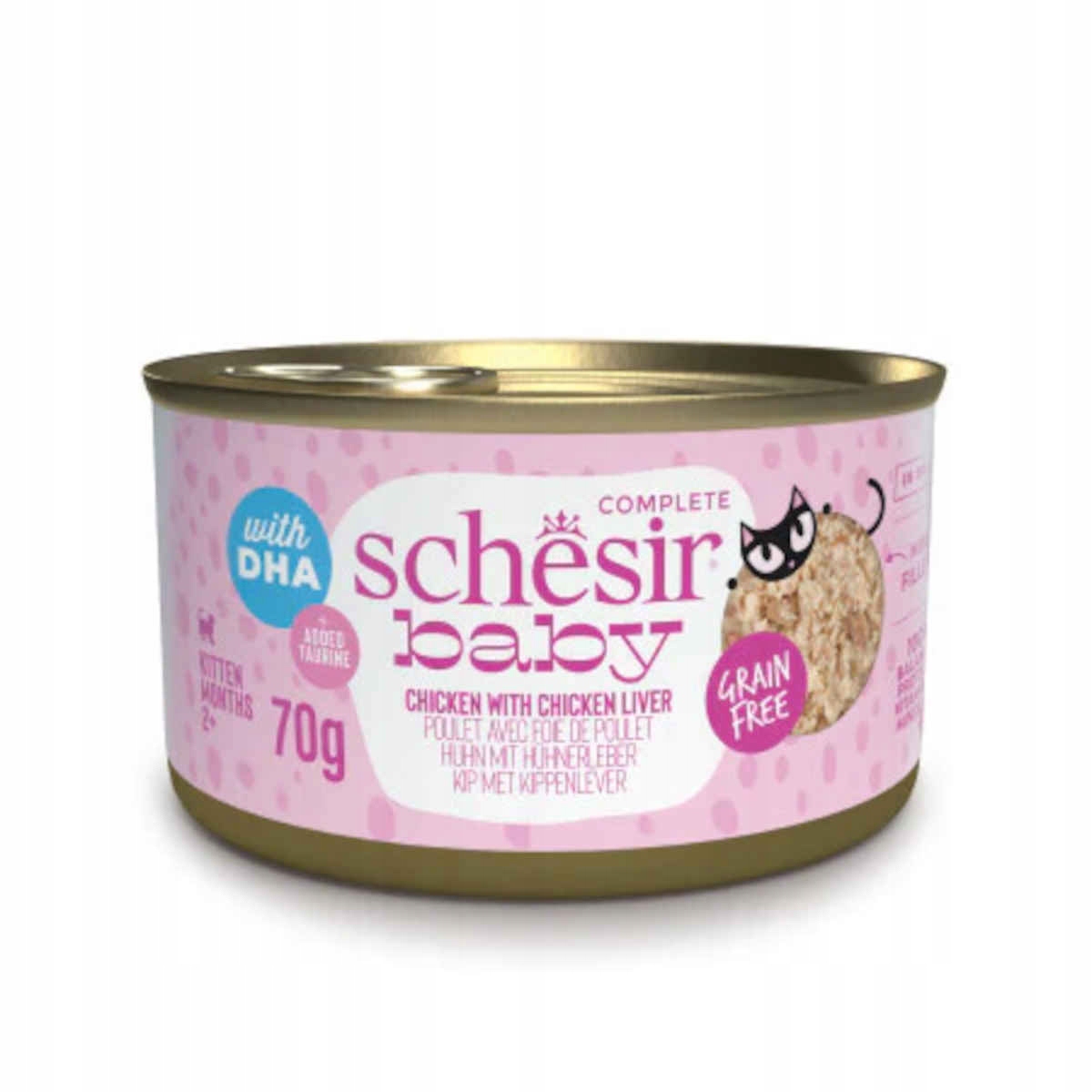 Schesir Baby Kurczak z Wątróbką w Bulionie 70g – Idealna karma dla kociąt