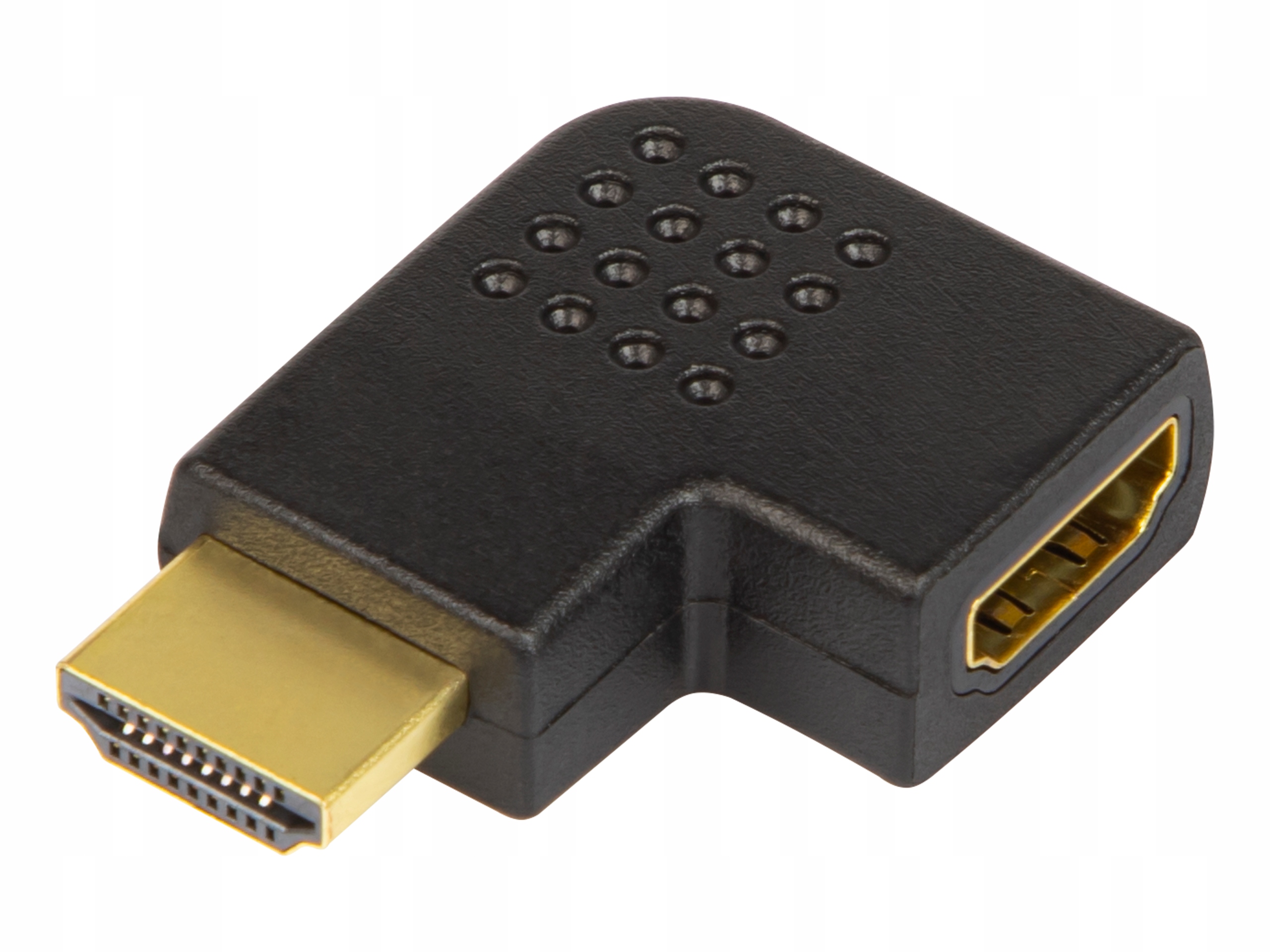 92-116# Przejściówka HDMI wtyk - gniazdo kątowe boczne