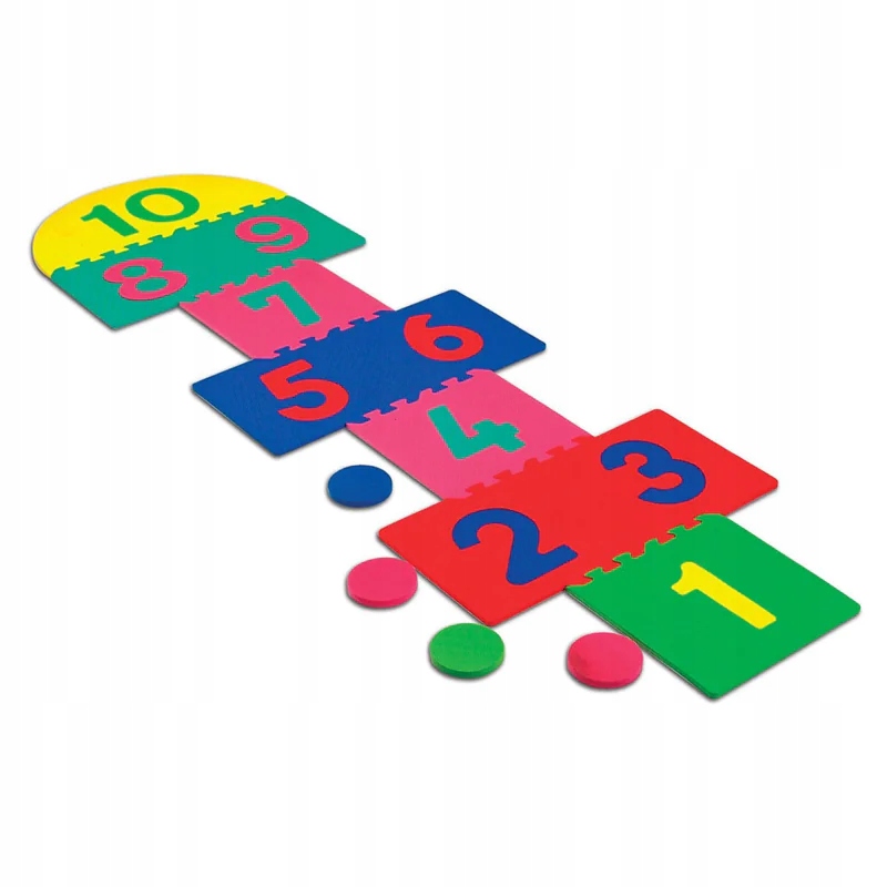 Kolorowe puzzle i elementy do gry w klasy