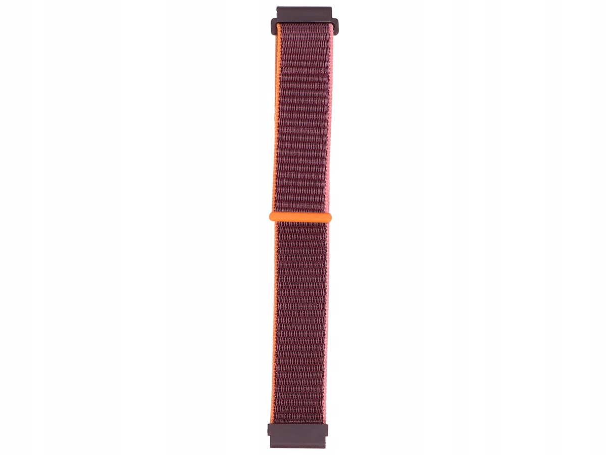 Pasek do smartwatcha Grip Strap Nylon Plum Śliwkowy + Różowy i Pomarańczowy 22mm – Styl i funkcjonalność w jednym