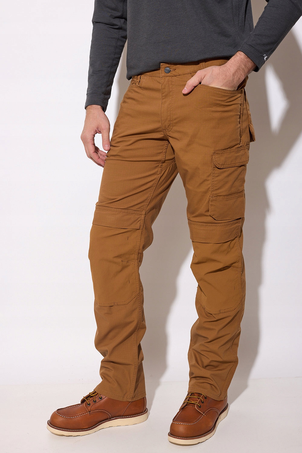Spodnie Robocze Carhartt RipStop Cargo Brown – Wytrzymałość i styl w pracy