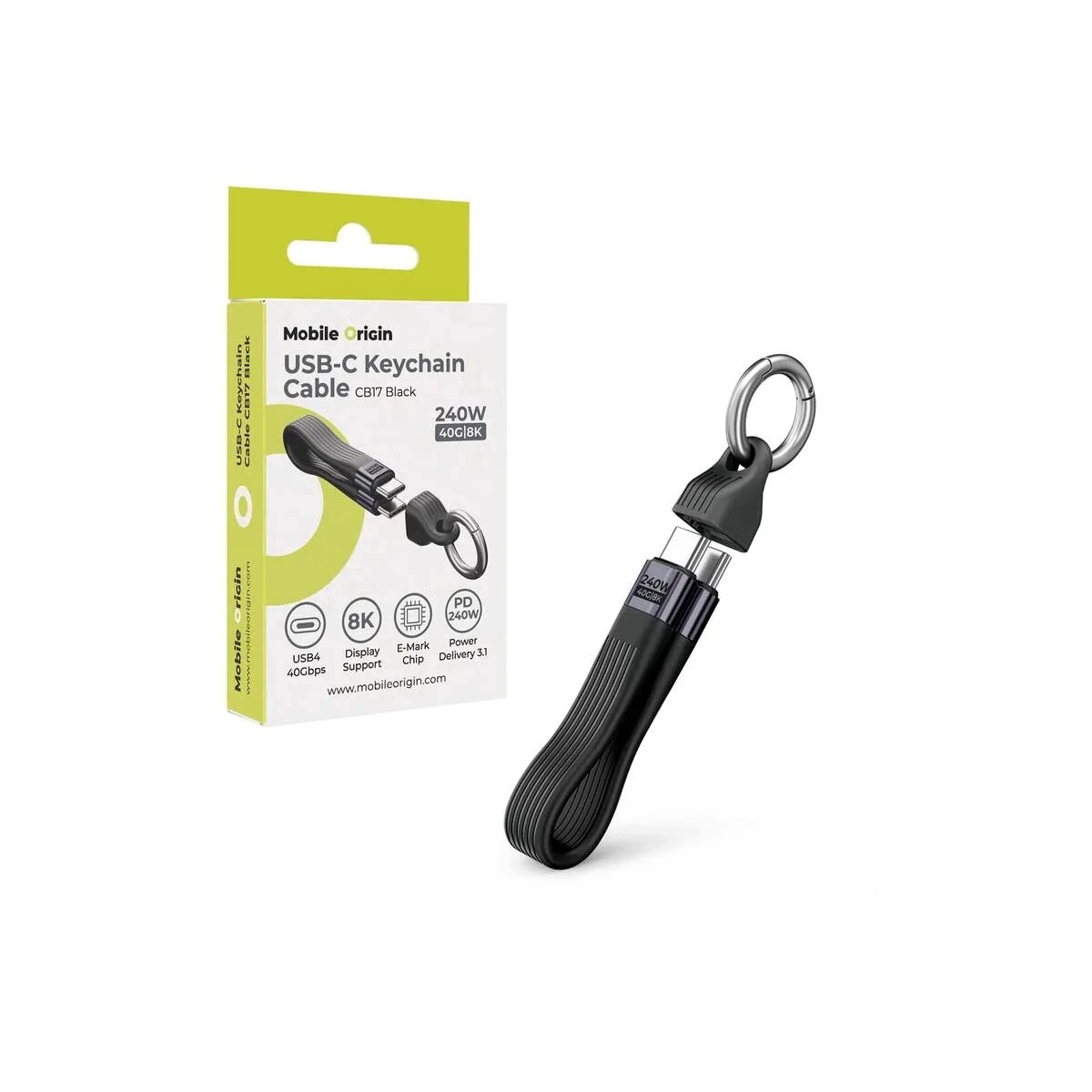 Kabel USB-C Mobile Origin CB17 240W – Niezawodny towarzysz w każdej sytuacji